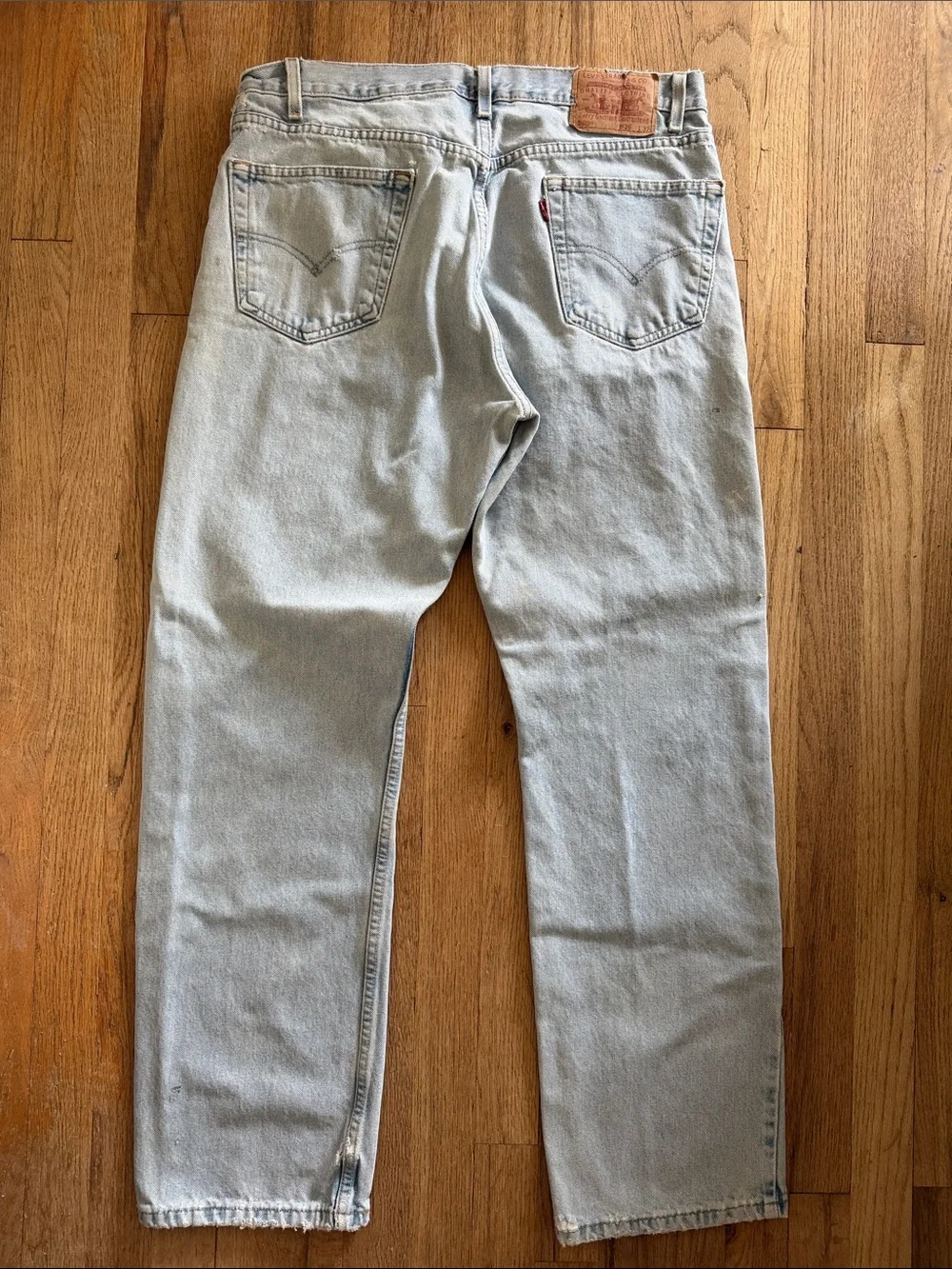 VTG Levi’s Light Wash Distress High Waisted Men's Jeans Casual Straight Fit 36x3